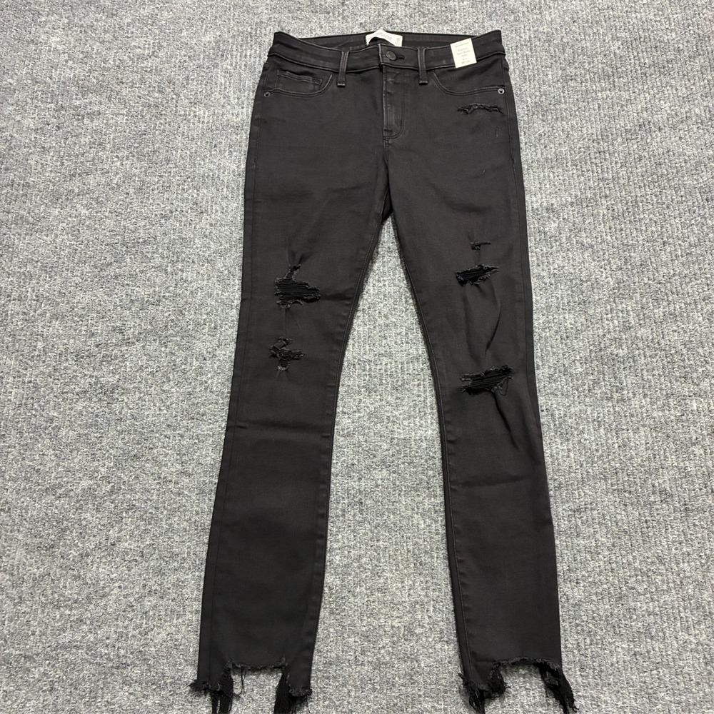 Abercrombie Fitch Mid Rise Super Skinny Ankle‎ Jeans Womens 26/2R Distressed